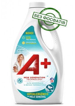 Гель для стирки A+ Baby для детского белья, 2.8 л (56 стирок)